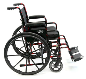 Karman LT-770Q Lightweight Wheelchair Red Streak