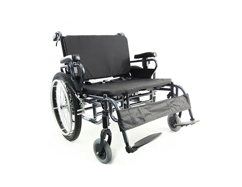 Karman BT10 Adjustable Heavy Duty Wheelchair 26"x18" Diamond Black Frame