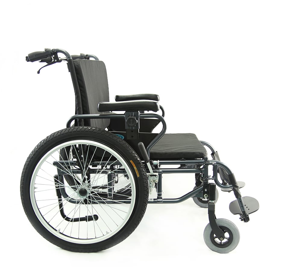 Karman BT10 Adjustable Heavy Duty Wheelchair 28"x24" Diamond Black Frame