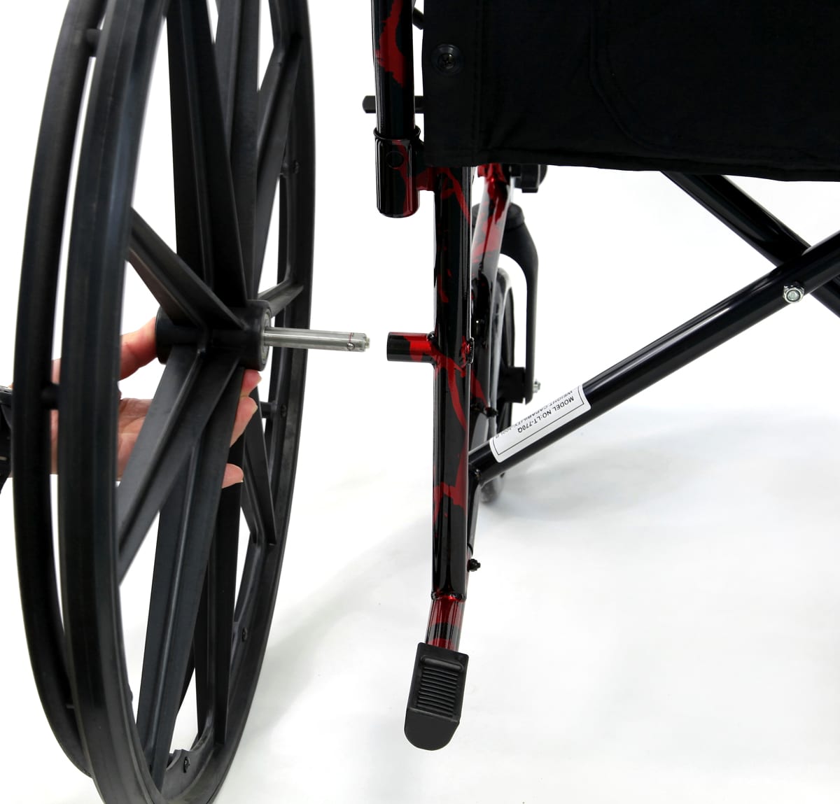 Karman LT-770Q Lightweight Wheelchair Red Streak